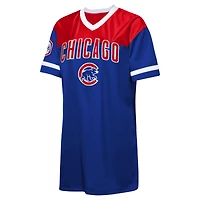 Robe t-shirt à col en V pour jeunes filles Outerstuff Royal Chicago Cubs Big League Cheer