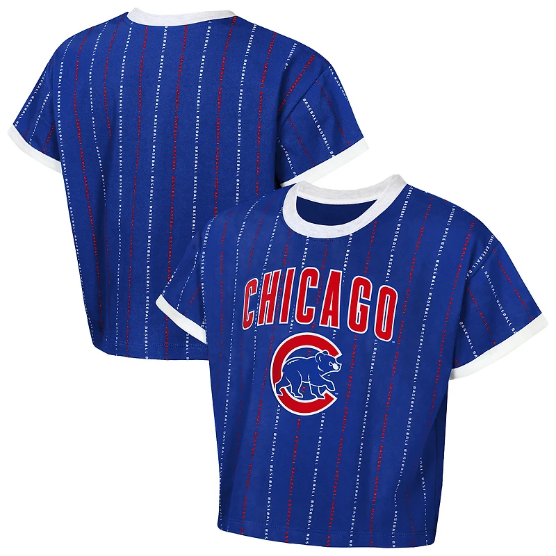 T-shirt tendance Outerstuff Royal Chicago Cubs Tech Keeper pour jeunes filles