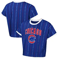 T-shirt tendance Outerstuff Royal Chicago Cubs Tech Keeper pour jeunes filles