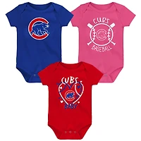 Infant Chicago Cubs Slide Home Three-Pack Bodysuit Set