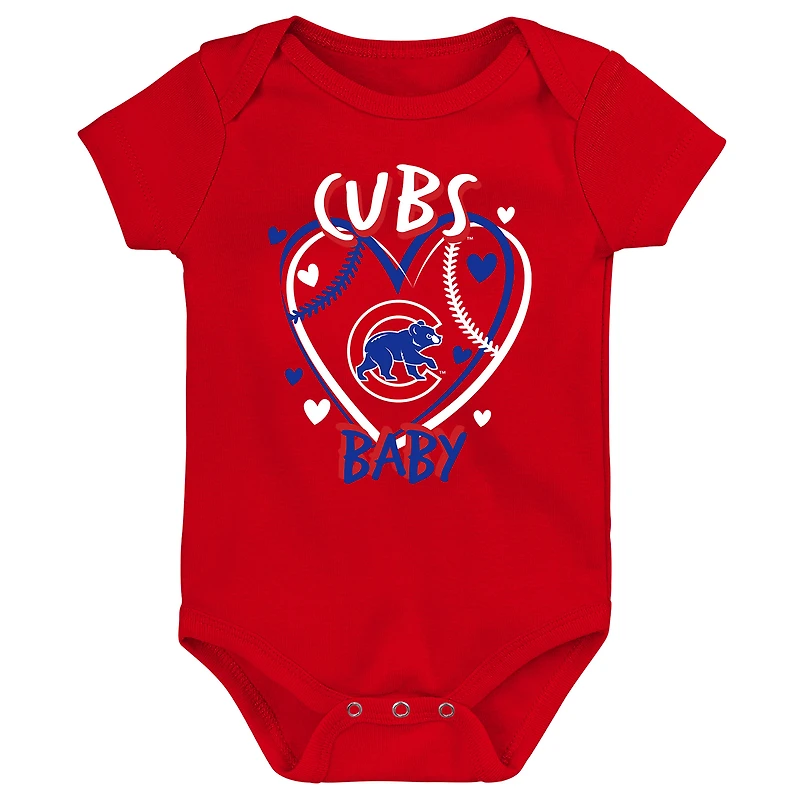 Infant Chicago Cubs Slide Home Three-Pack Bodysuit Set
