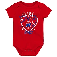 Infant Chicago Cubs Slide Home Three-Pack Bodysuit Set
