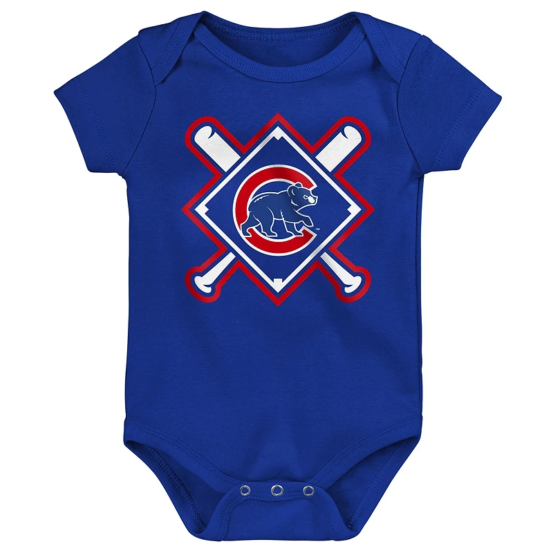 Infant Outerstuff Chicago Cubs Home Plate 3-Piece Bodysuit Set