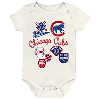 Infant Outerstuff Chicago Cubs Home Plate 3-Piece Creeper Set