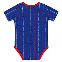 Ensemble body et short Baby Outerstuff blanc/bleu Chicago Cubs Lead Run