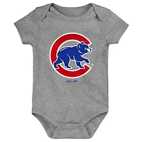 Infant Royal/Red/Gray Chicago Cubs Born To Win 3-Pack Bodysuit Set