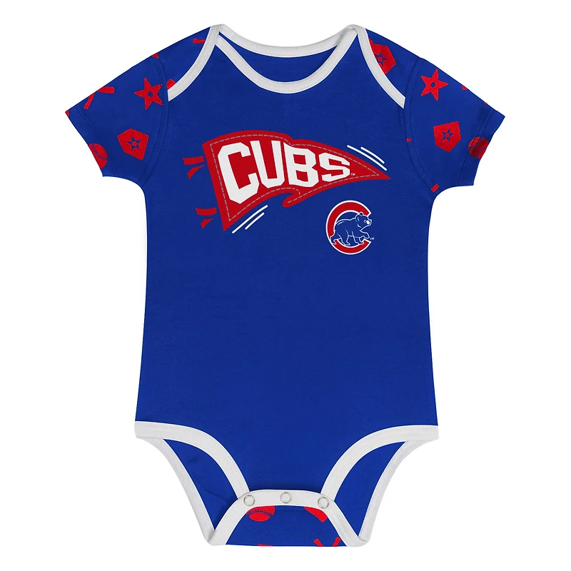 Ensemble de couvre-couches 2 pièces pour bébé Royal Chicago Cubs On Deck
