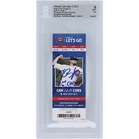 Kris Bryant Chicago Cubs 2e coup de circuit en carrière Beckett Fanatics a été témoin d'un billet authentifié /10 du 11 mai 2015 avec l'inscription « 2e coup de circuit en carrière