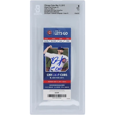 Kris Bryant Chicago Cubs 2nd Career Home Run Beckett Fanatics Witnessed Authenticated /10 Ticket from May 11