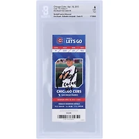 Kris Bryant Chicago Cubs Autographed Beckett Fanatics Witnessed Authenticated Auto 10 Ticket from April 18, 2015 with "1st Career Hit" Inscription