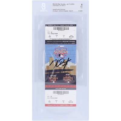 Kris Bryant Chicago Cubs Autographed Beckett Fanatics Witnessed Authenticated Auto 10 Ticket from July 13, 2014 - MLB All-Star Sunday
