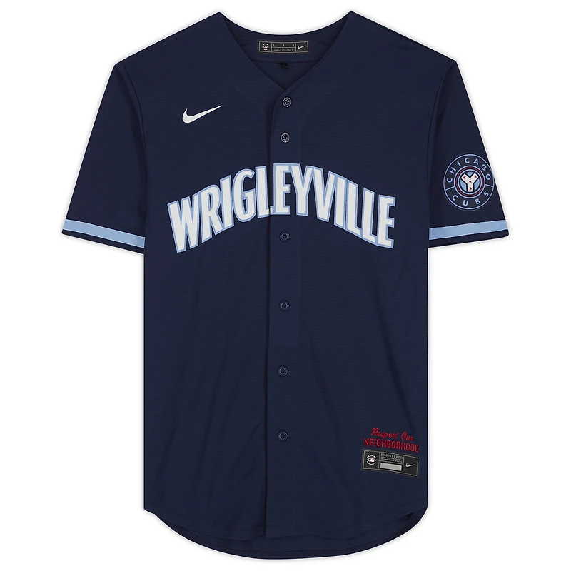 Kris Bryant Chicago Cubs Autographed Nike City Connect Replica Jersey with "Go Cubs Go" Inscription