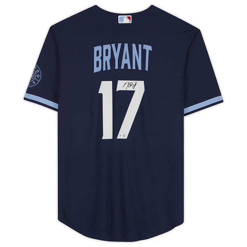 Kris Bryant Chicago Cubs Autographed Nike City Connect Replica Jersey