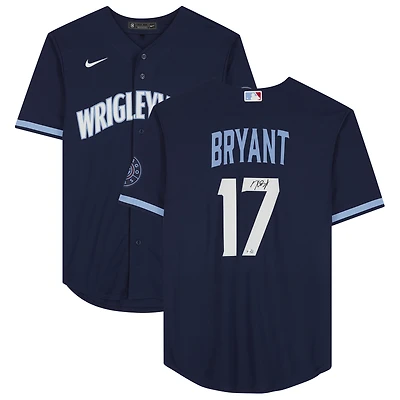Kris Bryant Chicago Cubs Autographed Nike City Connect Replica Jersey