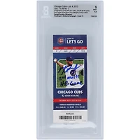 Kris Bryant Chicago Cubs HR en carrière n° 11 et n° 12, 2e match à plusieurs HR, 2e Grand Chelem en carrière, 6 points produits Les fans de Beckett ont été témoins d'un billet authentifié 9/10 du 4 juillet 2015 avec l'inscription « 2e match à plusieurs HR »