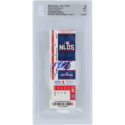 Kris Bryant Chicago Cubs NLCS Game 1 Beckett Fanatics Witnessed Authenticated 9/10 Ticket from October 15, 2016