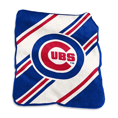 Couverture à rayures Raschel 50" x 60" avec logo des Chicago Cubs