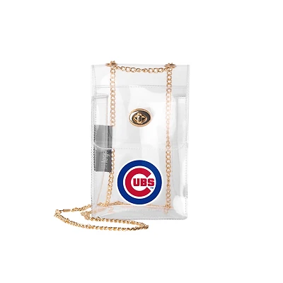 Logo Brands Chicago Cubs Clear Essential Crossbody Purse