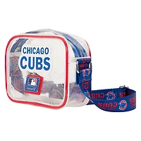 Sac bandoulière Loungefly Chicago Cubs transparent avec logo intégral