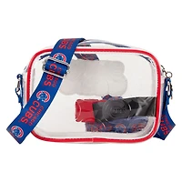 Loungefly Chicago Cubs Clear All Over Logo Crossbody Bag