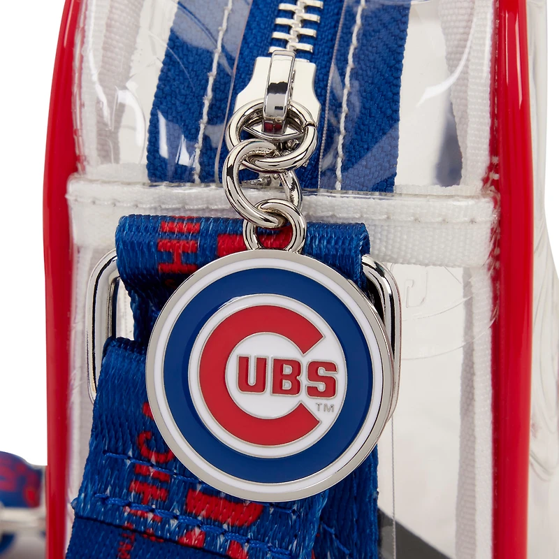 Loungefly Chicago Cubs Clear All Over Logo Crossbody Bag