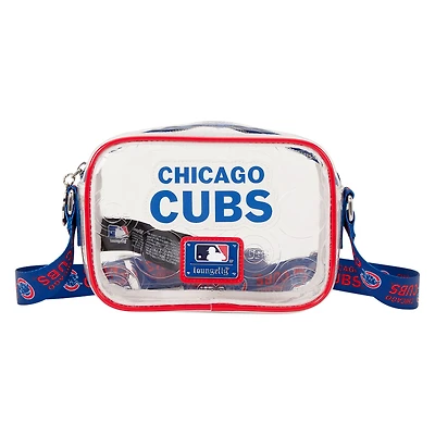 Loungefly Chicago Cubs Clear All Over Logo Crossbody Bag