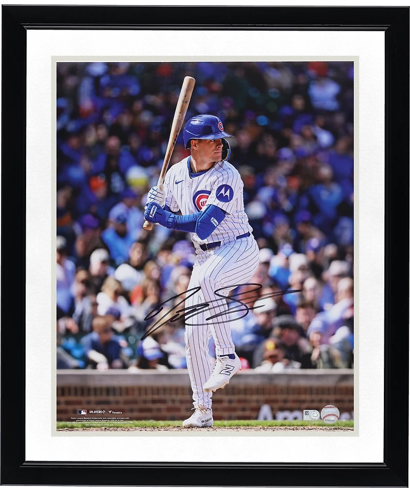 Photo de frappe autographiée de Matt Shaw, joueur des Cubs de Chicago, 40 x 50 cm