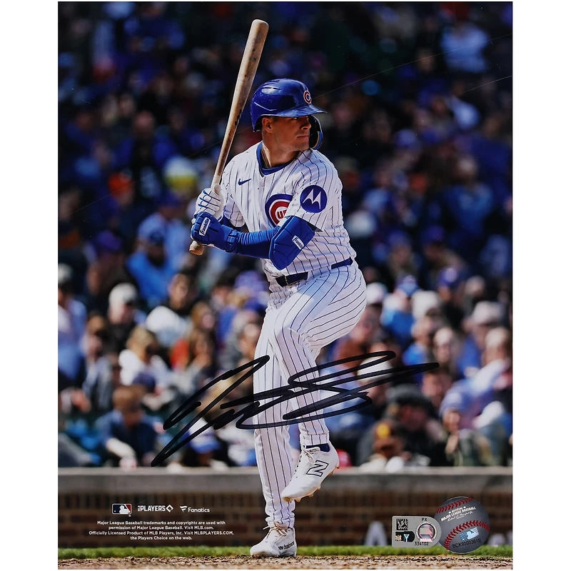 Photographie de frappeur autographiée de 20 x 25 cm de Matt Shaw, des Chicago Cubs