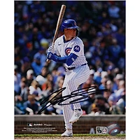 Photographie de frappeur autographiée de 20 x 25 cm de Matt Shaw, des Chicago Cubs