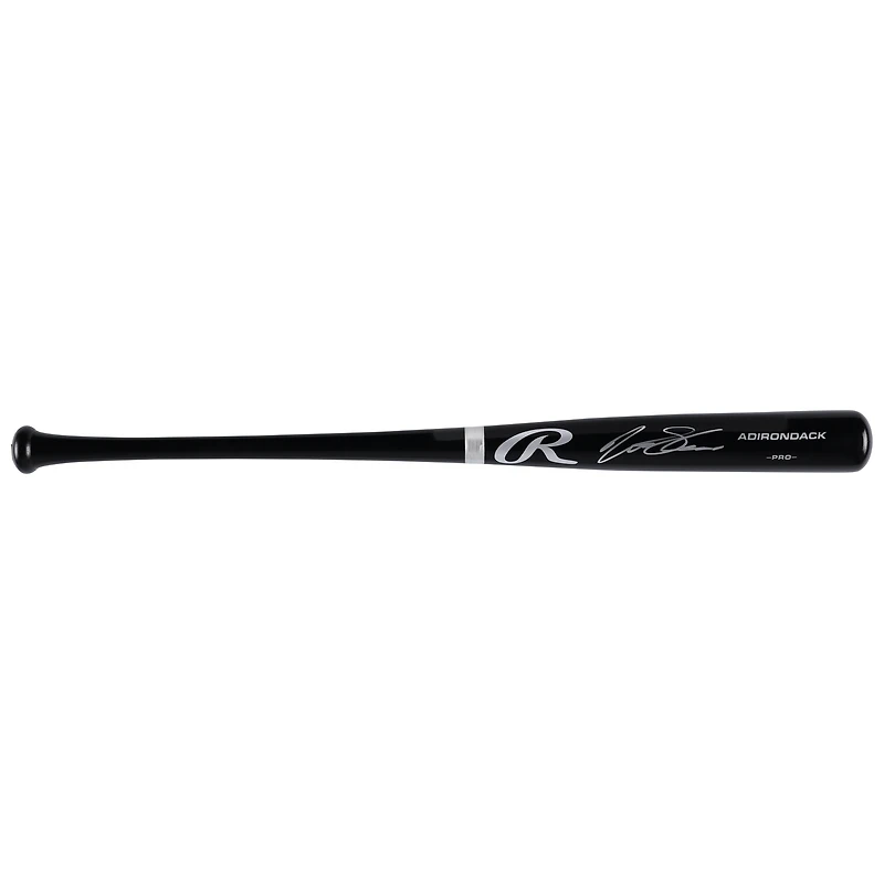 Batte de baseball professionnelle Rawlings noire autographiée par Matt Shaw des Chicago Cubs