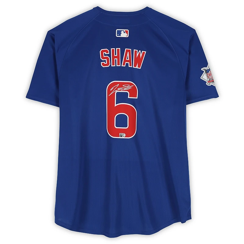 Maillot Nike Limited Royal autographié de Matt Shaw, Chicago Cubs
