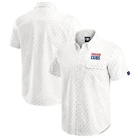 Men's Darius Rucker Collection by Fanatics  Cream Chicago Cubs Printed Button-Down Shirt