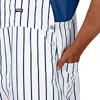 Men's FOCO  White Chicago Cubs Pinstripe Bib Overalls