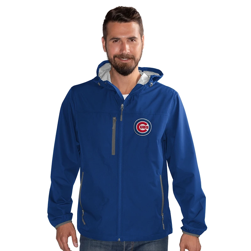Veste légère à capuche et fermeture éclair complète G-III Sports by Carl Banks Royal Chicago Cubs Double Play pour homme