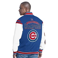 Veste universitaire commémorative à boutons-pression G-III Sports by Carl Banks Royal Chicago Cubs Recruit pour homme