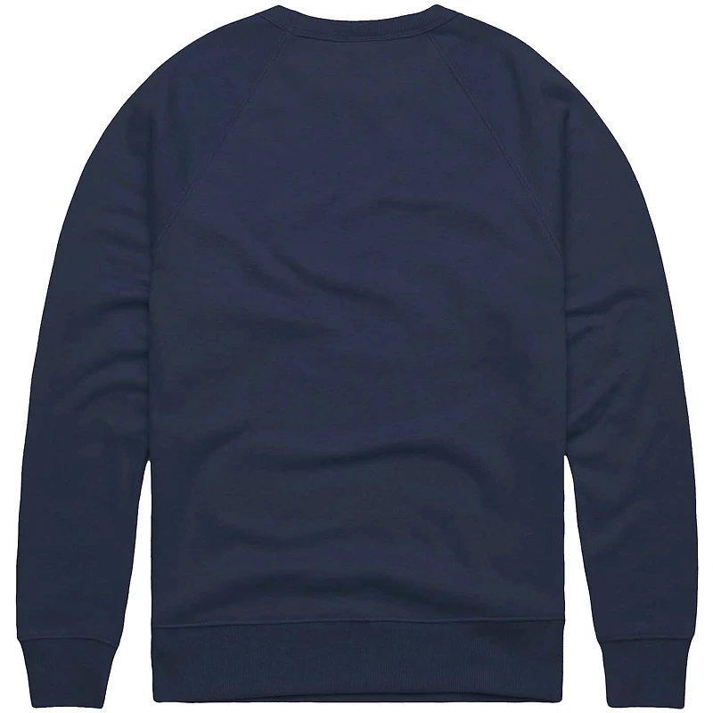 Men's Homage Navy Chicago Cubs Retro Tri-Blend Pullover Sweatshirt