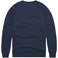 Men's Homage  Navy Chicago Cubs Retro Tri-Blend Pullover Sweatshirt