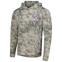 Men's Levelwear  Tan Chicago Cubs Insignia Lightweight Long Sleeve Hooded T-Shirt