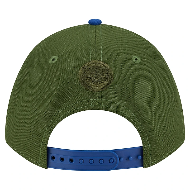 Casquette ajustable 9FORTY A-Frame City Feature Chicago Cubs New Era pour homme, vert foncé
