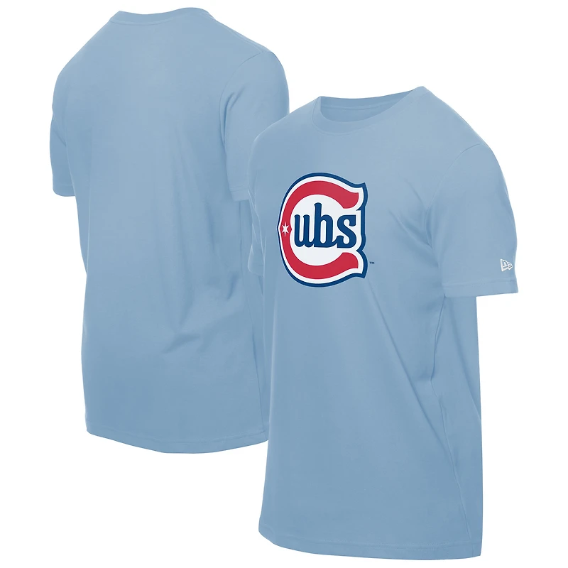 T-shirt bleu clair New Era pour homme avec logo alternatif étoile des Chicago Cubs