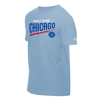 Men's New Era  Light Blue Chicago Cubs Sweet Home T-Shirt