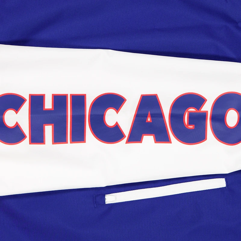 Coupe-vent à capuche entièrement zippé New Era Royal/Red Chicago Cubs pour homme