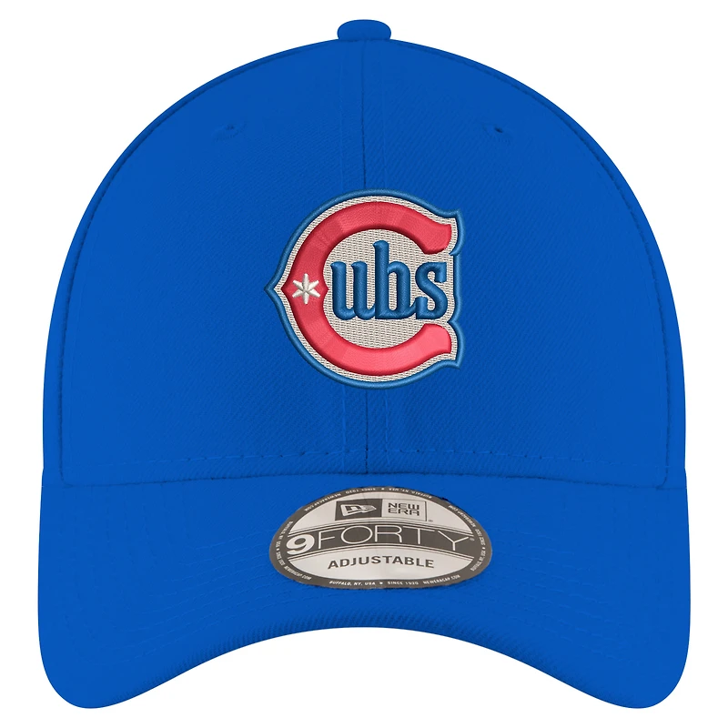 Men's New Era  Royal Chicago Cubs Blues 9FORTY Adjustable Hat