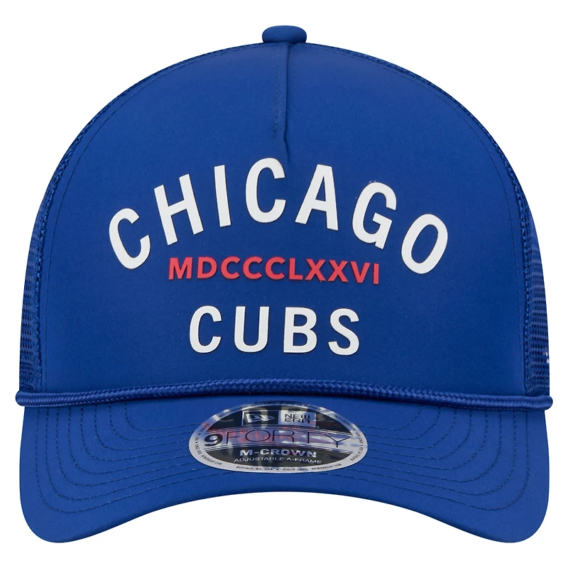 Men's New Era Royal Chicago Cubs Minimalist 9FORTY A-Frame Adjustable Hat