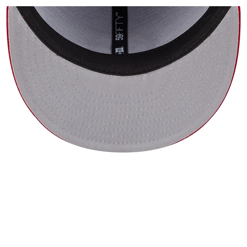 Casquette ajustée à rayures fines 59FIFTY Royal Chicago Cubs de New Era pour homme
