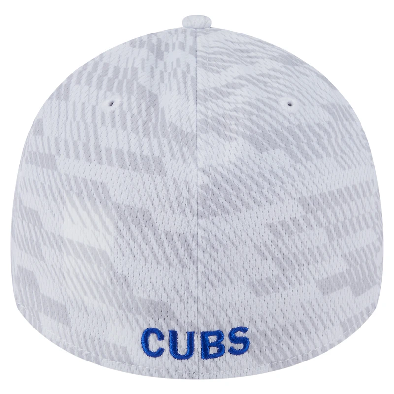 Casquette extensible New Era blanche Chicago Cubs Graded 39THIRTY pour homme