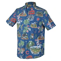 Men's Reyn Spooner  Royal Chicago Cubs Scenic Tri-Blend Button-Down Shirt