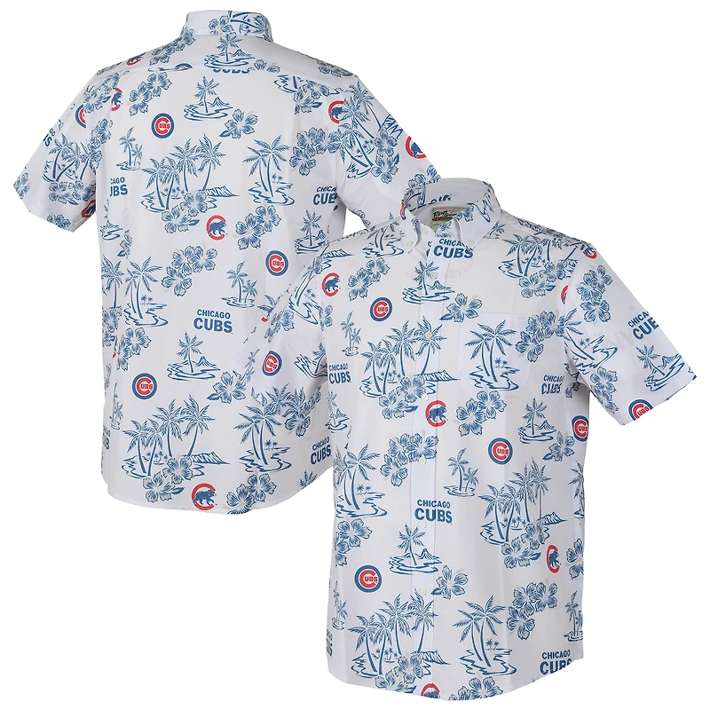 Haut boutonné Kekai Performance blanc des Chicago Cubs de Reyn Spooner pour homme