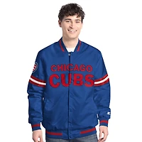 Veste universitaire à boutons-pression Starter Royal Chicago Cubs Scout pour homme