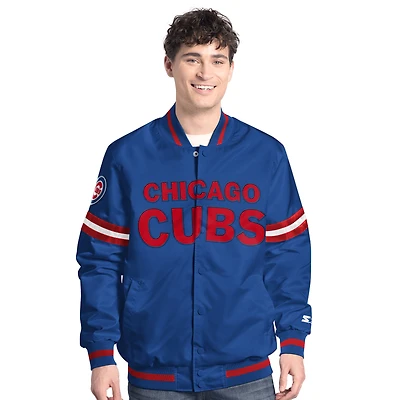 Men's Starter  Royal Chicago Cubs Scout Full-Snap Varsity Jacket